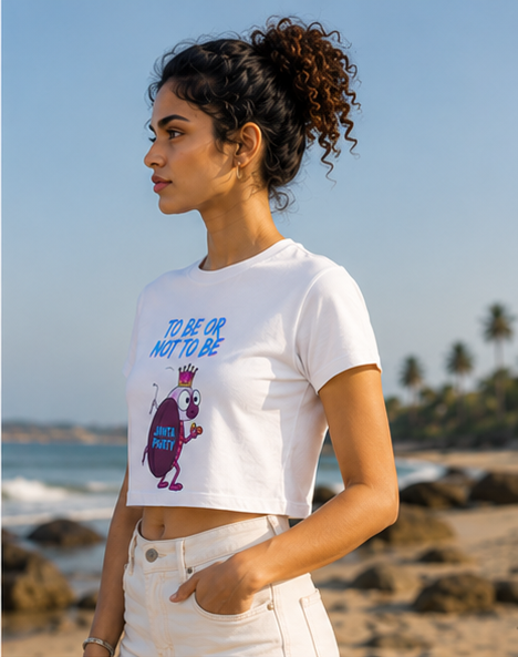 To Be or Not to Be Janta Party Crop Top - Mockup 3