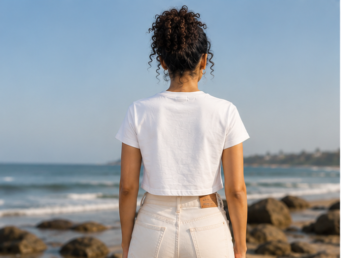 To Be or Not to Be Janta Party Crop Top - Mockup 4
