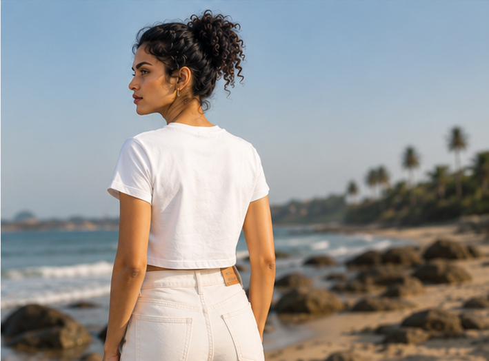 To Be or Not to Be Janta Party Crop Top - Mockup 5