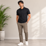 Men's Performance DriFit Black Polo T-Shirt