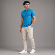 Men's Performance DriFit Aquamarine Polo T-Shirt