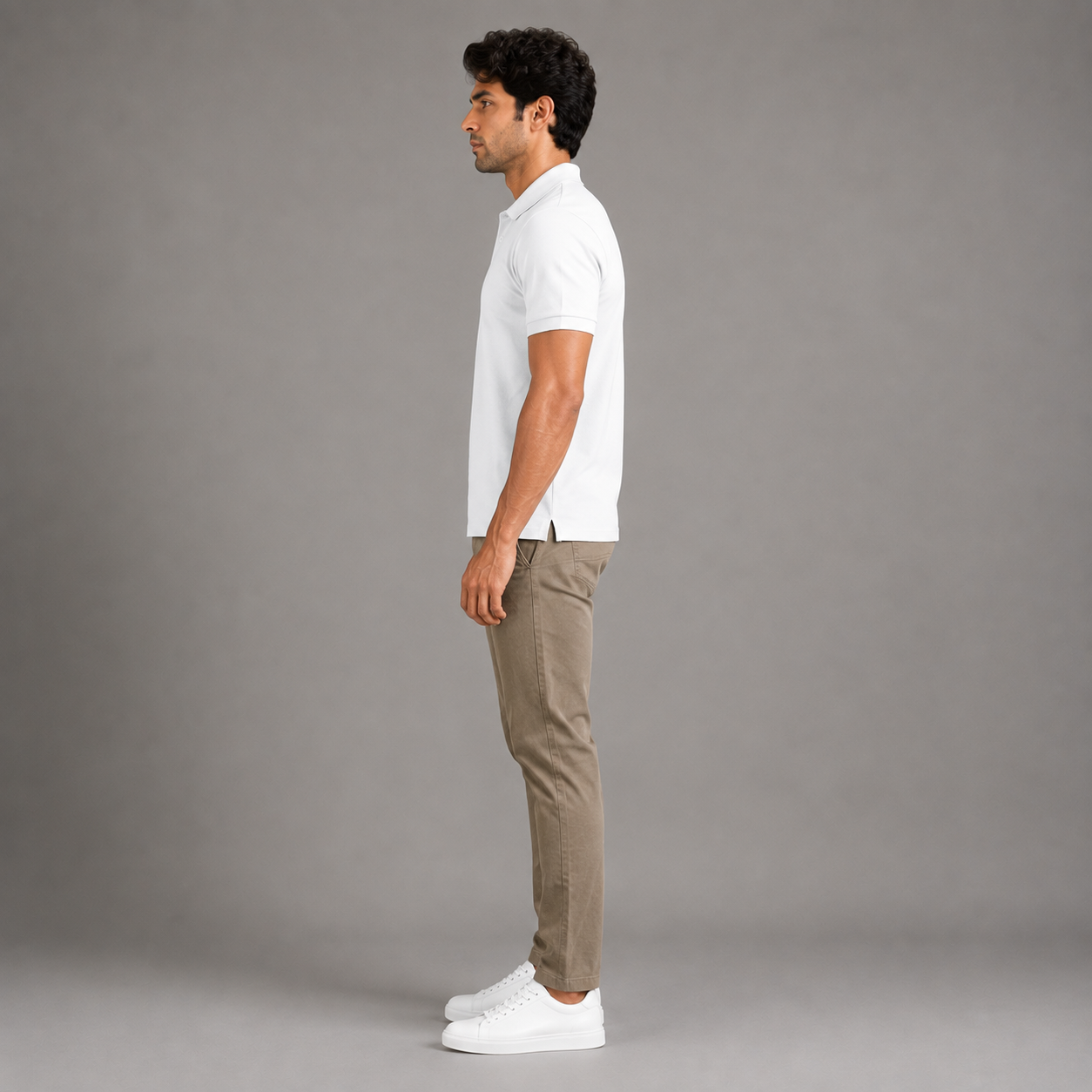Men's Performance DriFit White Polo T-Shirt