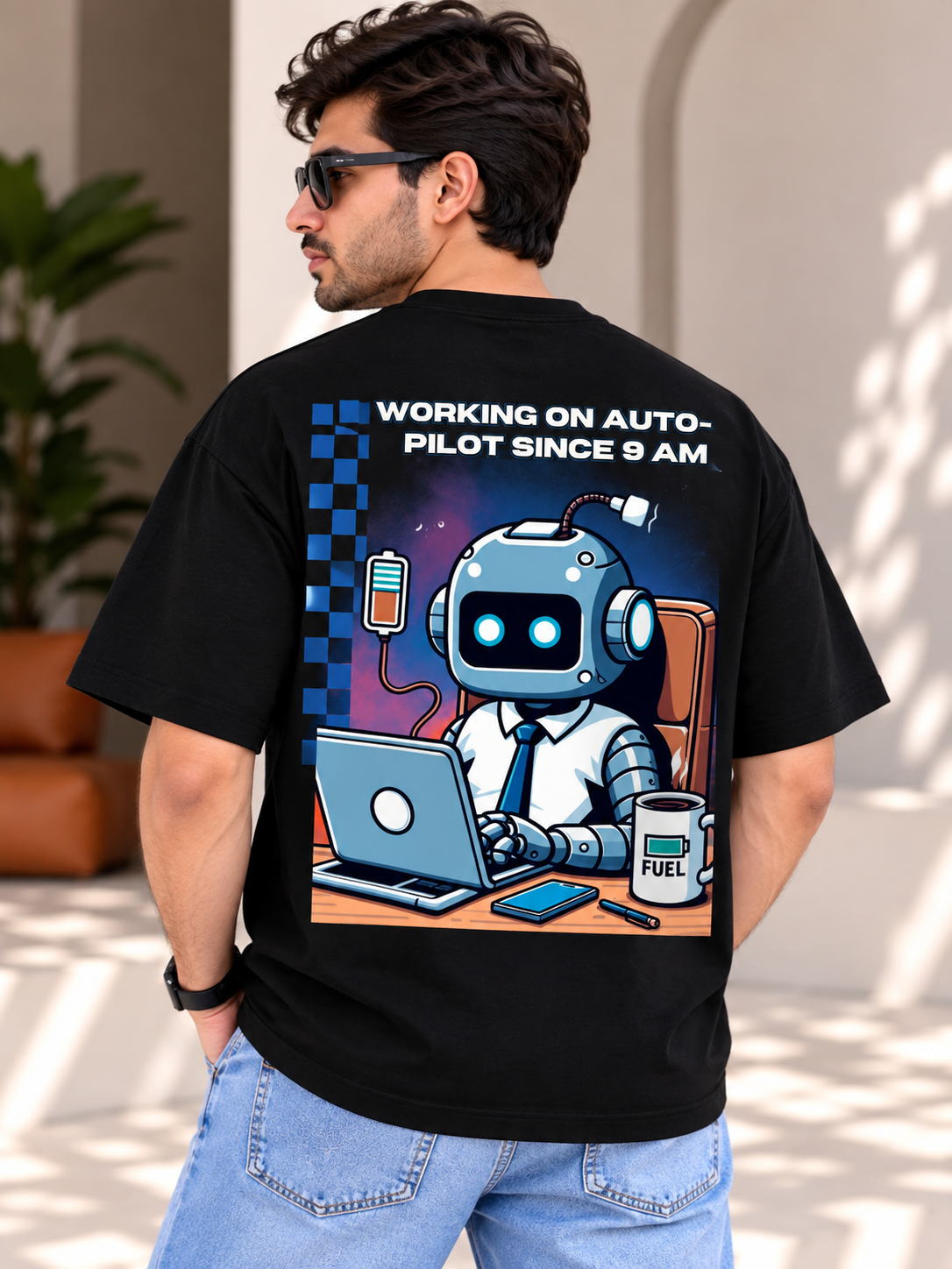 Working on Autopilot Since 9AM | Graphic T-Shirt