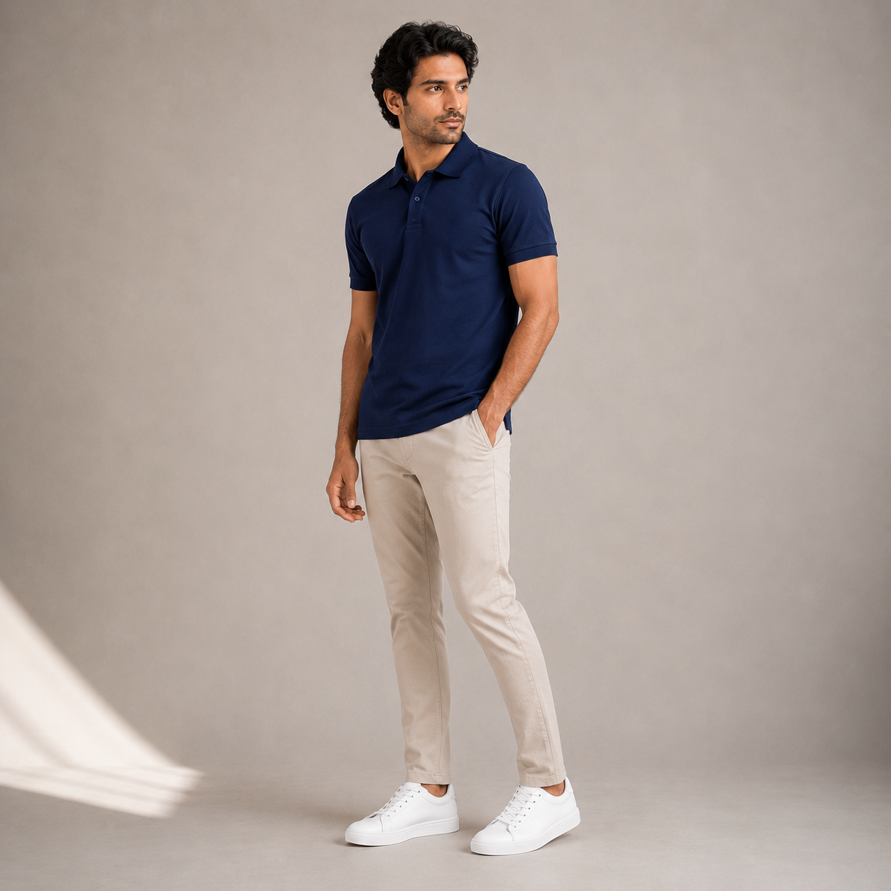 Men's Performance DriFit Navy Blue Polo T-Shirt