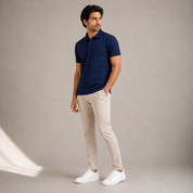 Men's Performance DriFit Navy Blue Polo T-Shirt