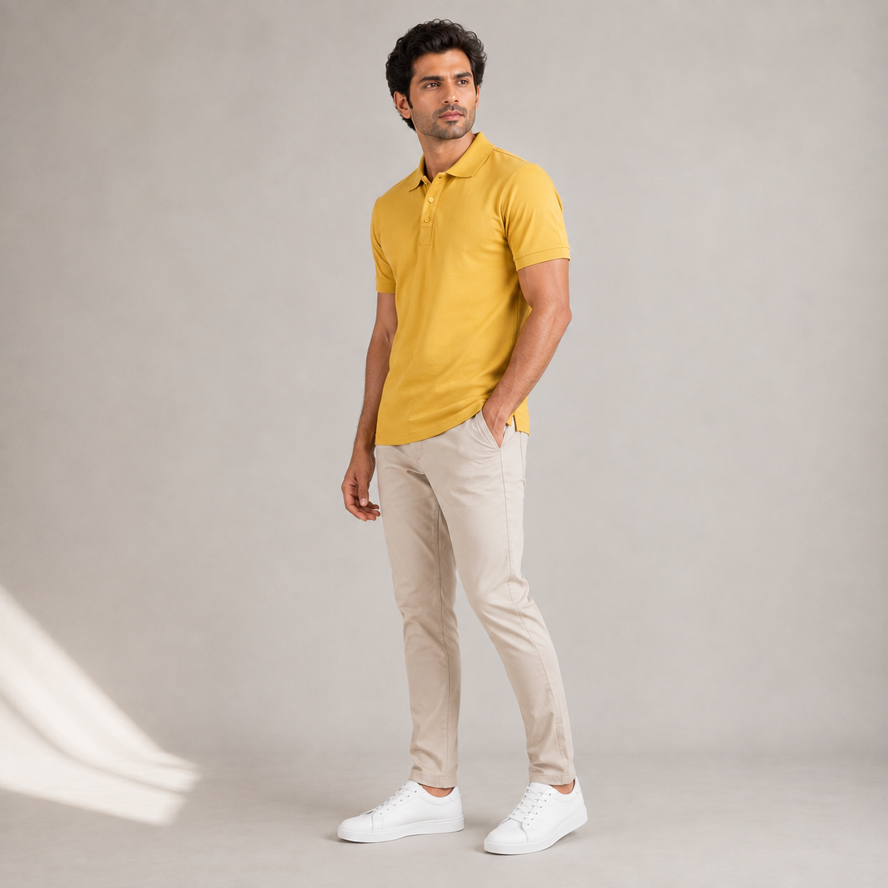 Men's Performance DriFit Mustard Polo T-Shirt