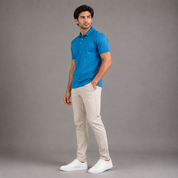 Men's Performance DriFit Aquamarine Polo T-Shirt