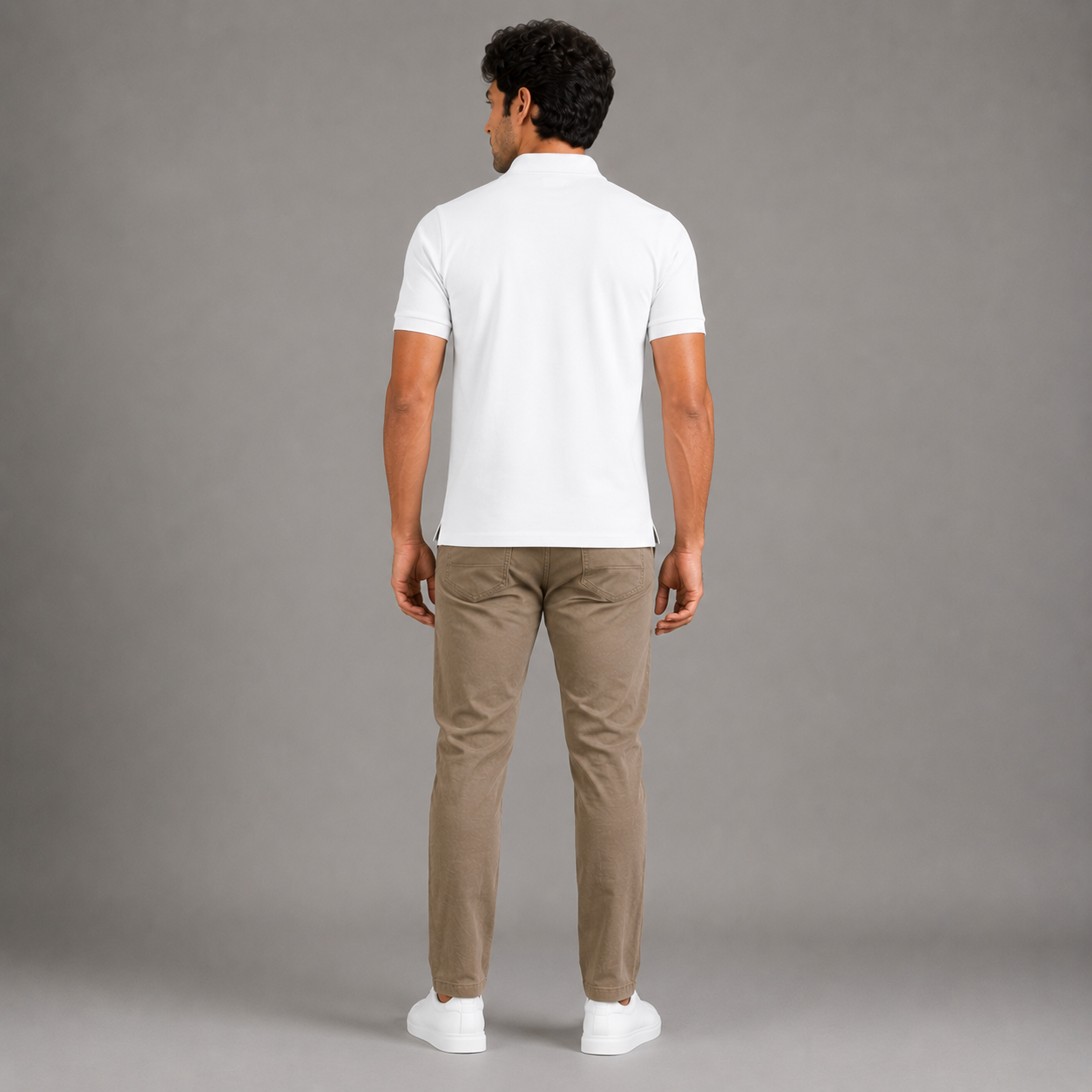 Men's Performance DriFit White Polo T-Shirt