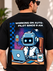 Working on Autopilot Since 9AM | Graphic T-Shirt