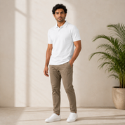 Men's Performance DriFit White Polo T-Shirt