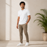 Men's Performance DriFit White Polo T-Shirt