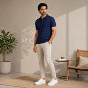 Men's Performance DriFit Navy Blue Polo T-Shirt