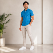 Men's Performance DriFit Aquamarine Polo T-Shirt