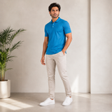 Men's Performance DriFit Aquamarine Polo T-Shirt