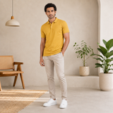 Men's Performance DriFit Mustard Polo T-Shirt