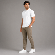 Men's Performance DriFit White Polo T-Shirt