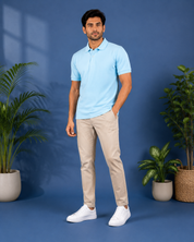 Men's Performance DriFit Fiji Blue Polo T-Shirt