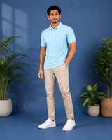 Men's Performance DriFit Fiji Blue Polo T-Shirt