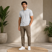Men's Performance DriFit Grey Polo T-Shirt