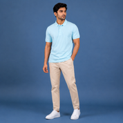 Men's Performance DriFit Fiji Blue Polo T-Shirt