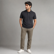 Men's Performance DriFit Black Polo T-Shirt