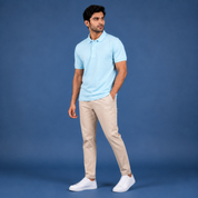 Men's Performance DriFit Fiji Blue Polo T-Shirt