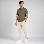 Men's Performance DriFit Military Green Polo T-Shirt