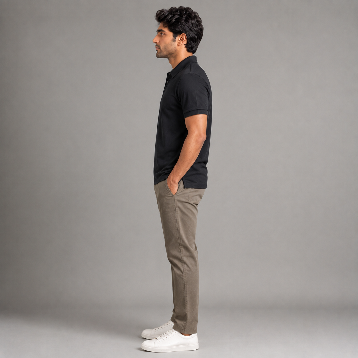 Men's Performance DriFit Black Polo T-Shirt