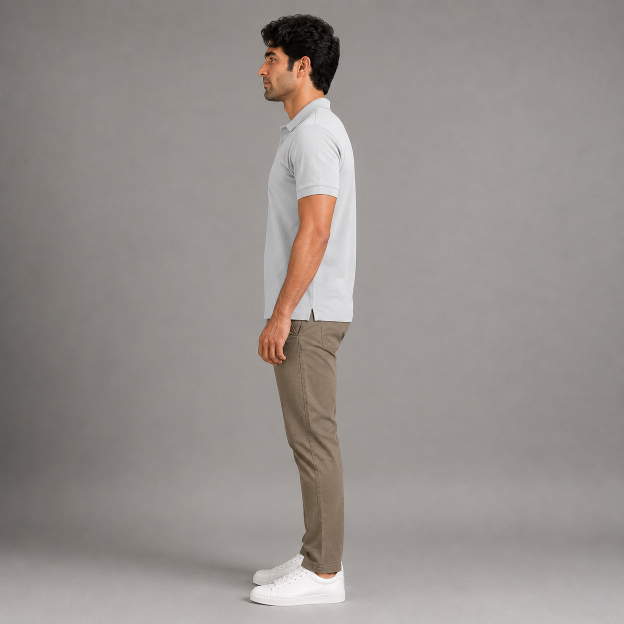 Men's Performance DriFit Grey Polo T-Shirt