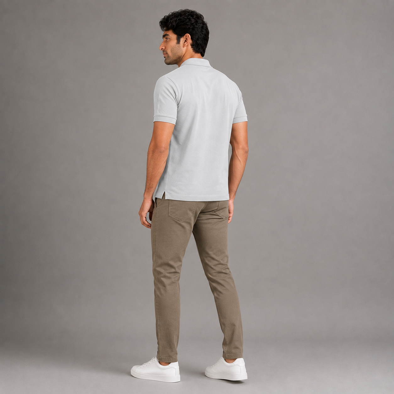 Men's Performance DriFit Grey Polo T-Shirt