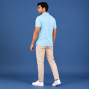 Men's Performance DriFit Fiji Blue Polo T-Shirt