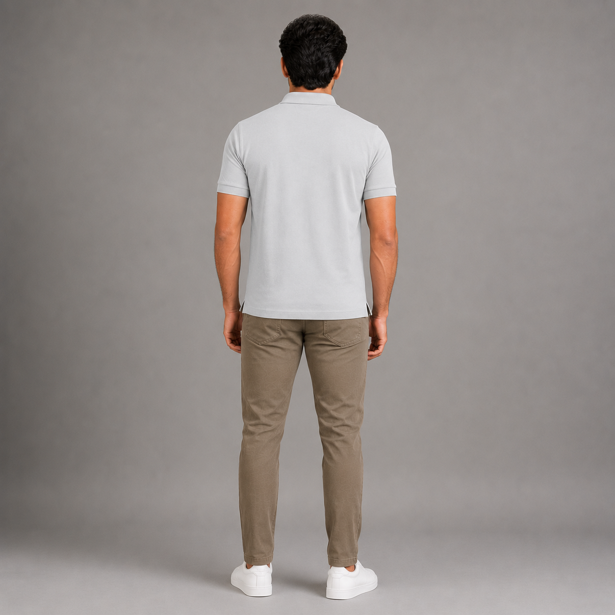 Men's Performance DriFit Grey Polo T-Shirt