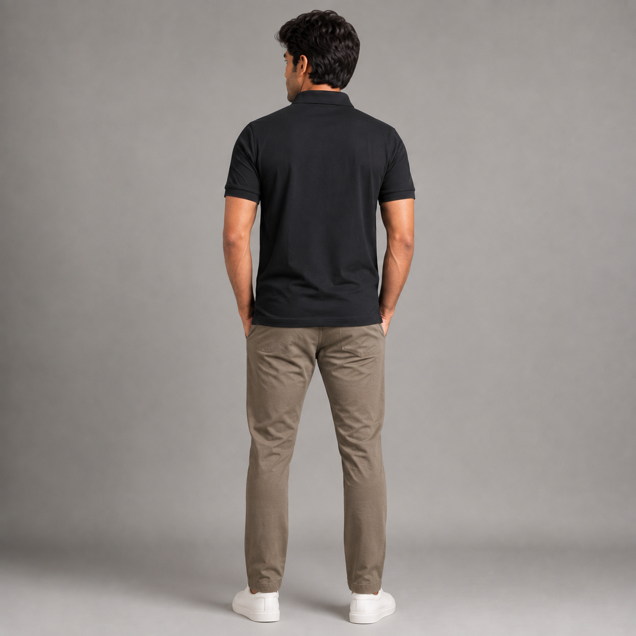 Men's Performance DriFit Black Polo T-Shirt