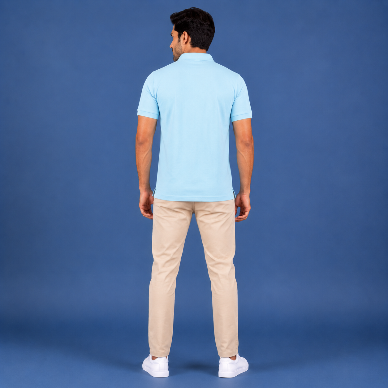 Men's Performance DriFit Fiji Blue Polo T-Shirt