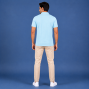 Men's Performance DriFit Fiji Blue Polo T-Shirt