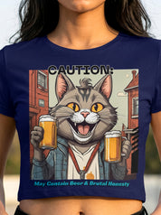 Caution, May Contain Beer and Honesty | Graphic T-Shirt