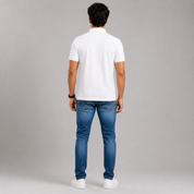 Solids White Men's Polo T-Shirt – 100% Cotton