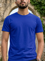Royal Blue Solid Regular T-Shirt For Men | Solid T-Shirt