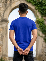 Royal Blue Solid Regular T-Shirt For Men | Solid T-Shirt