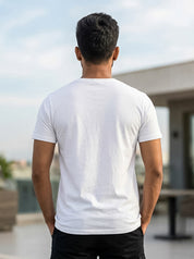 White Solid Regular T-Shirt For Men | Solid T-Shirt
