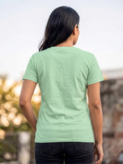 Mint Green Regular Solid T-Shirt For Women | Solid T-Shirt