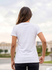 White Regular Solid T-Shirt For Women | Solid T-Shirt