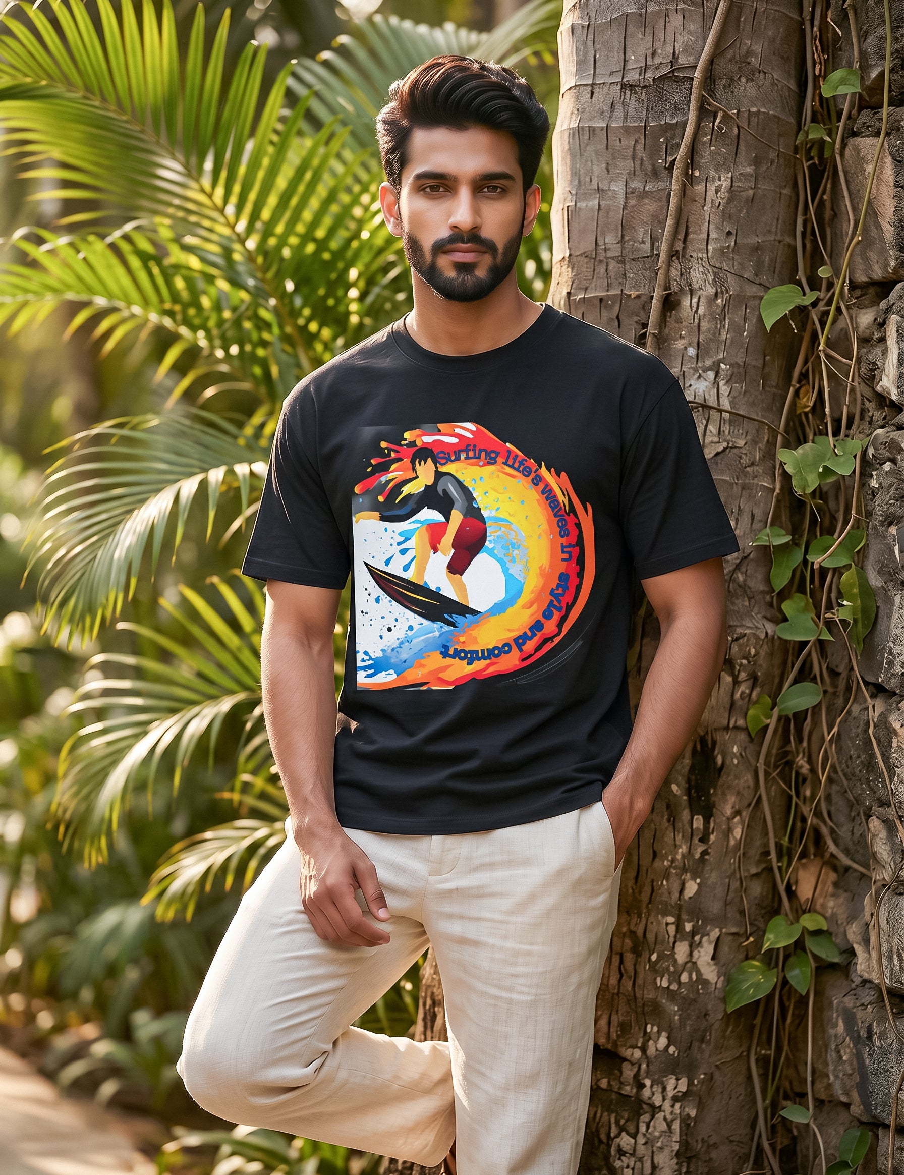 Surfing lifes Waves in Style and Comfort | Graphic T-Shirt