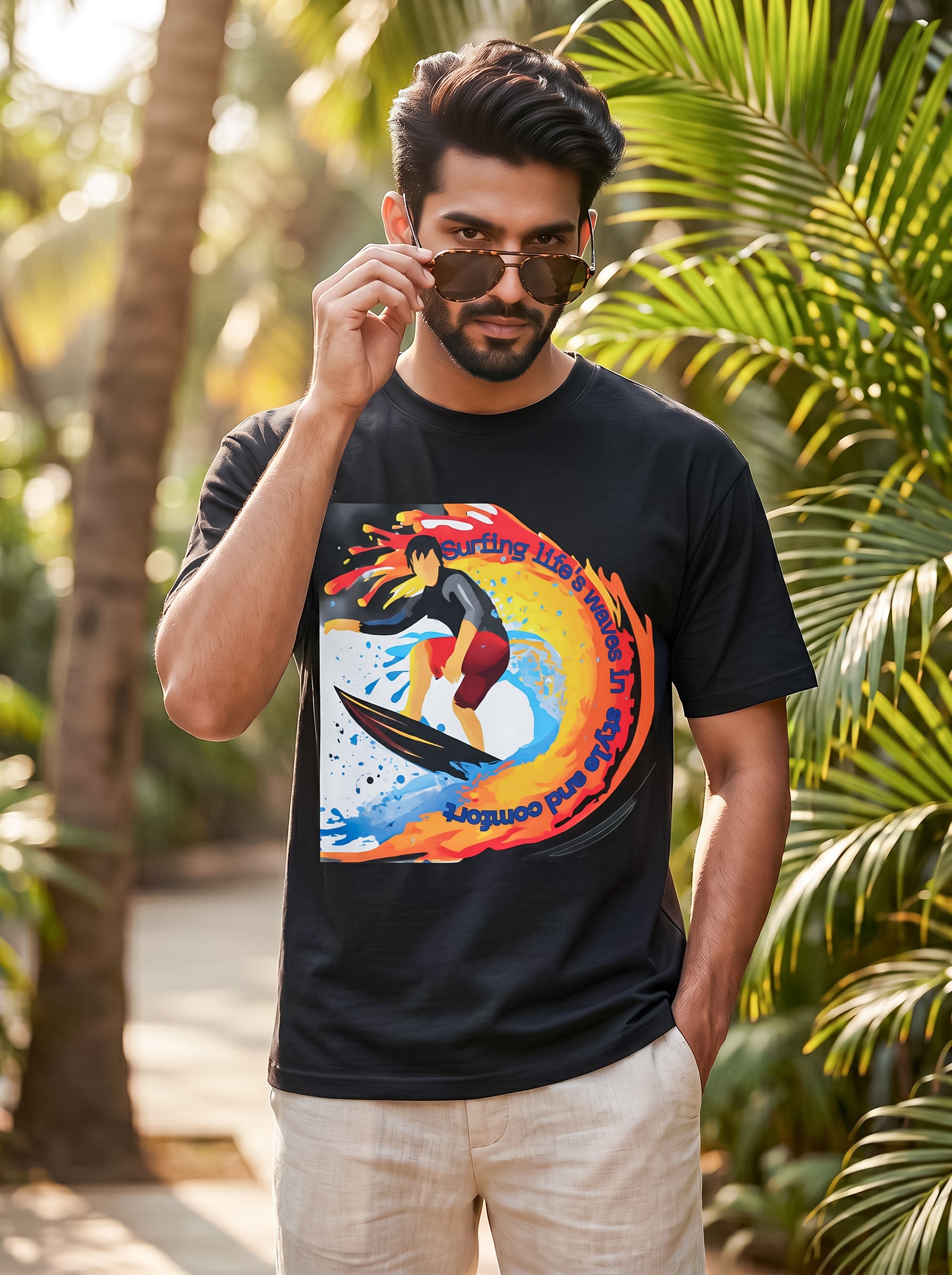 Surfing lifes Waves in Style and Comfort | Graphic T-Shirt