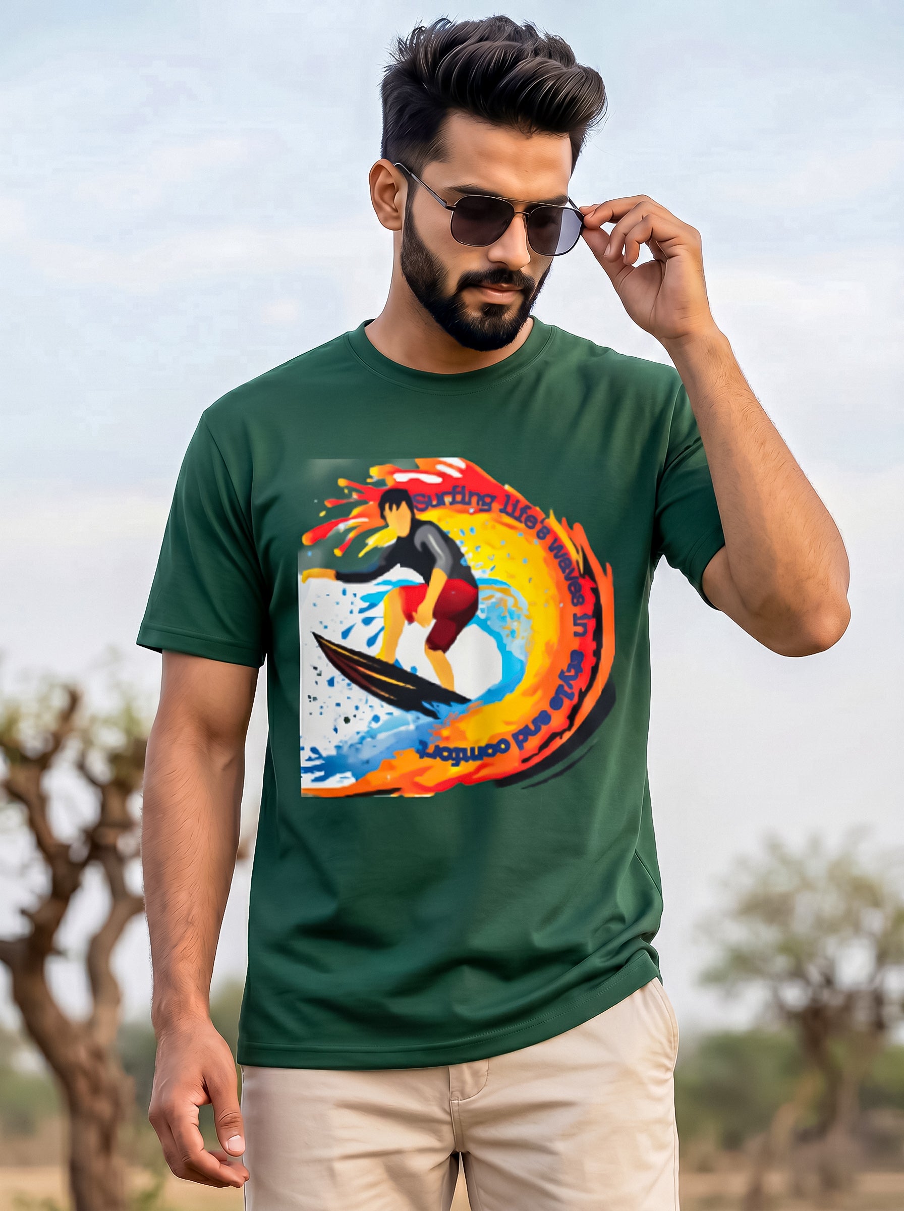 Surfing lifes Waves in Style and Comfort | Graphic T-Shirt