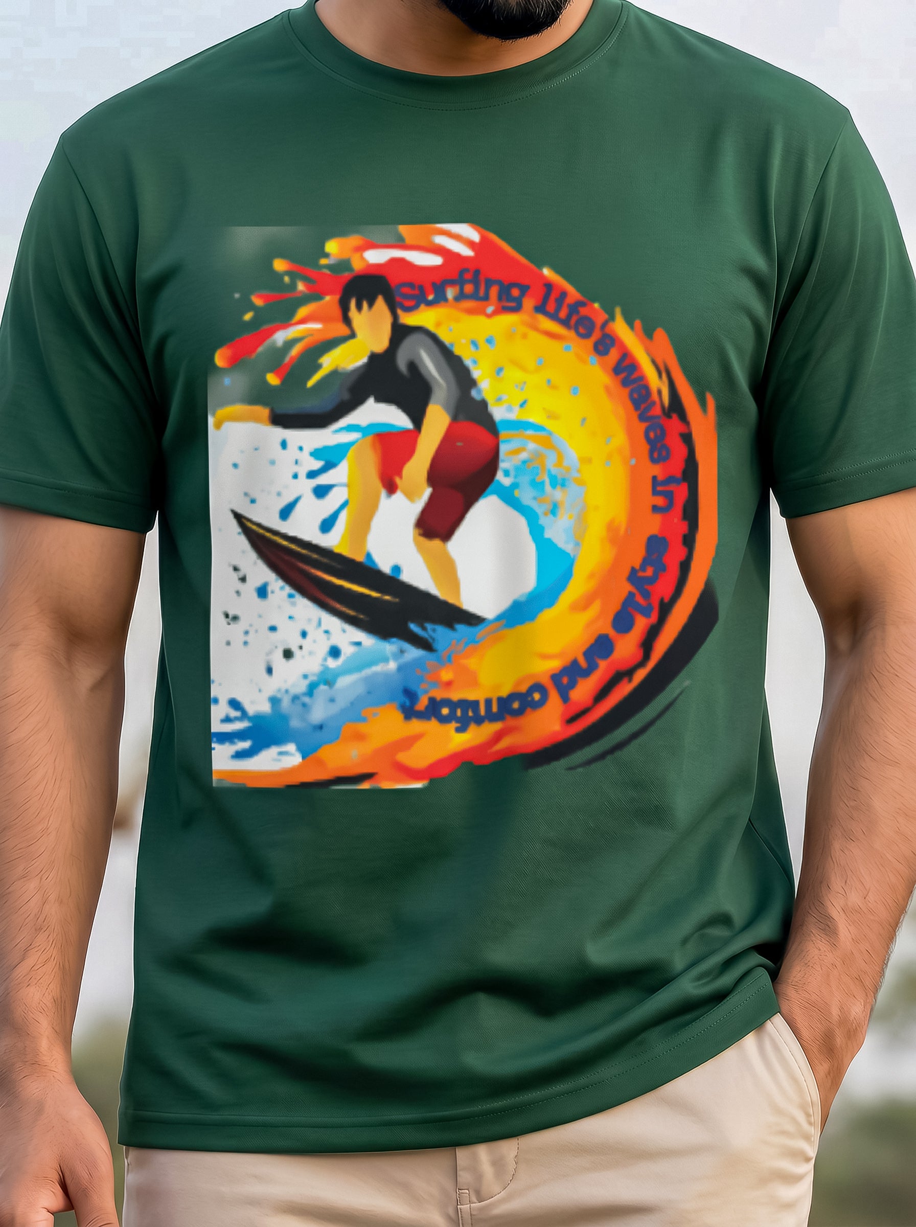 Surfing lifes Waves in Style and Comfort | Graphic T-Shirt
