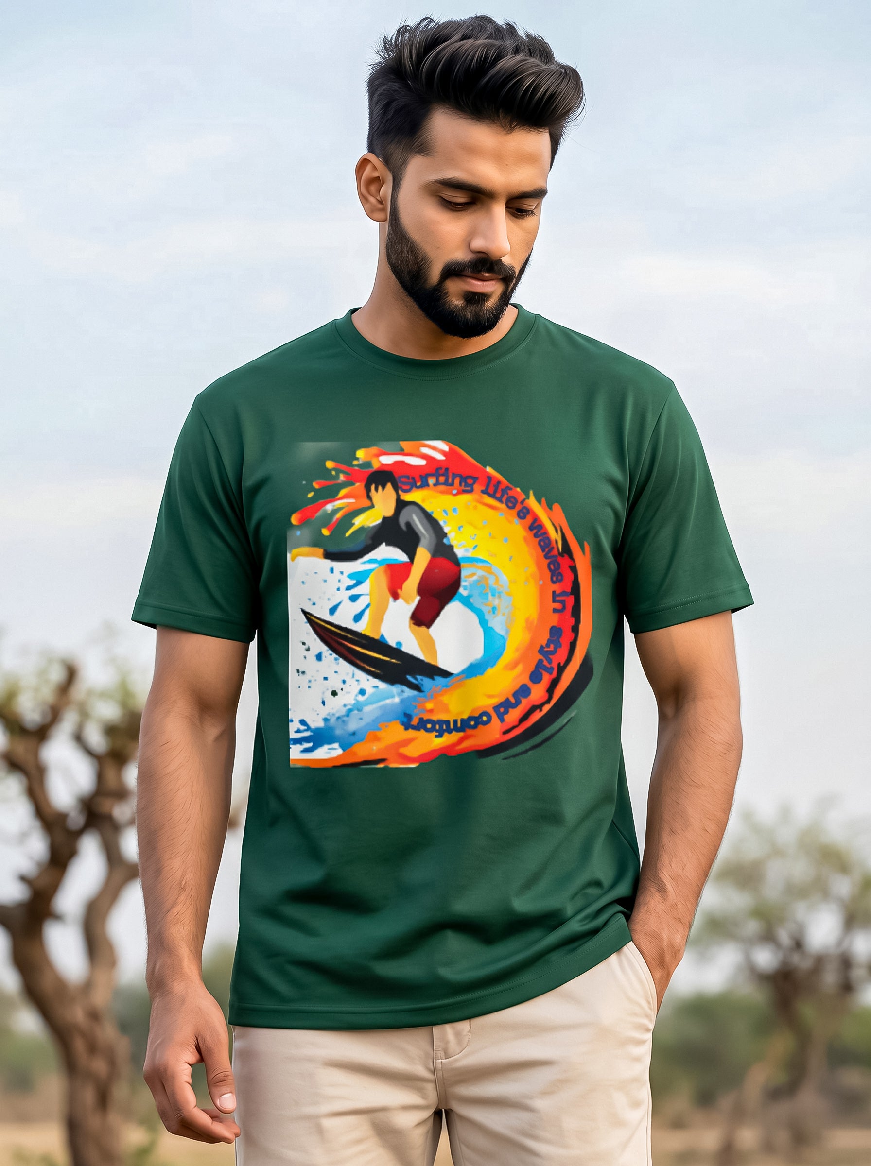 Surfing lifes Waves in Style and Comfort | Graphic T-Shirt