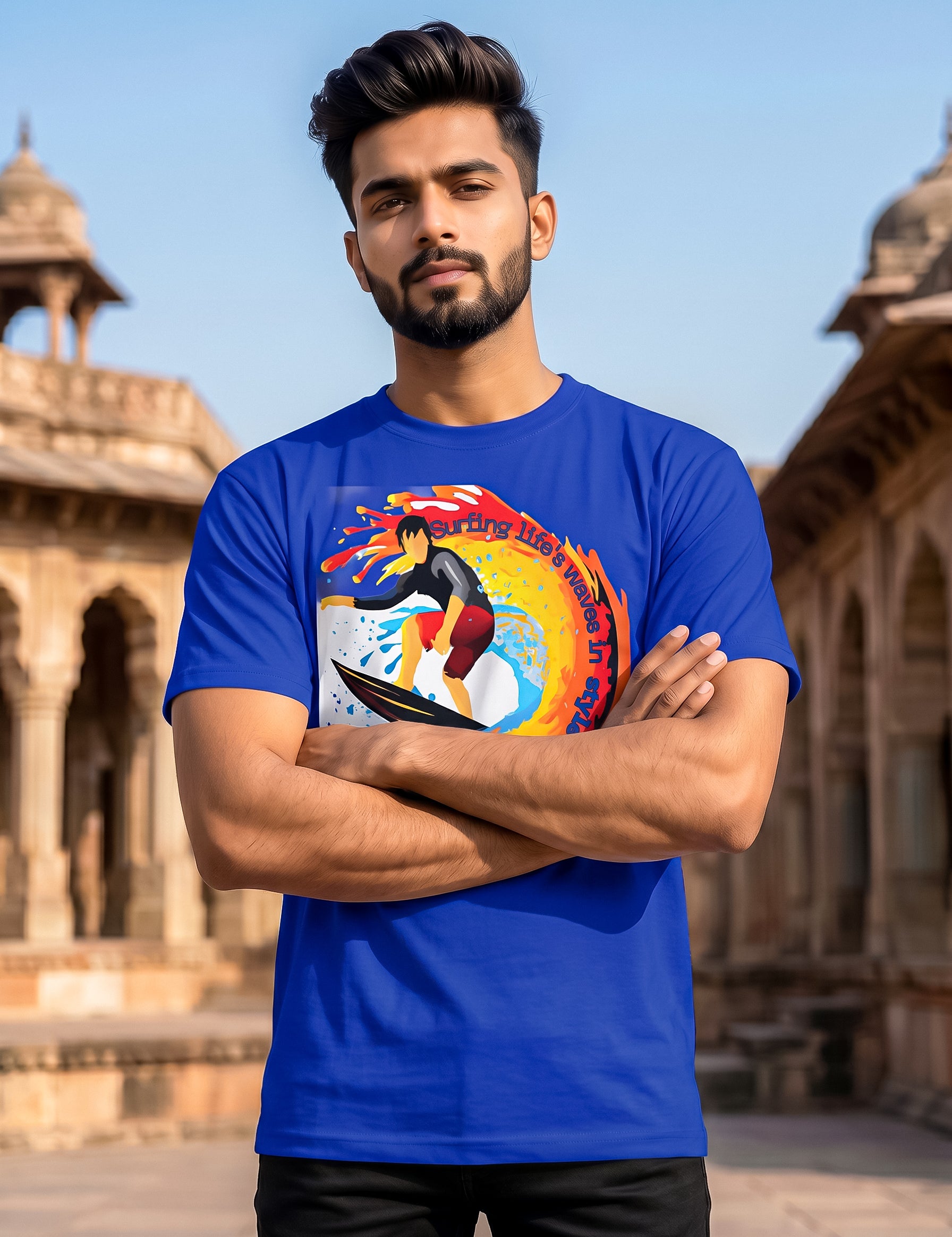 Surfing lifes Waves in Style and Comfort | Graphic T-Shirt