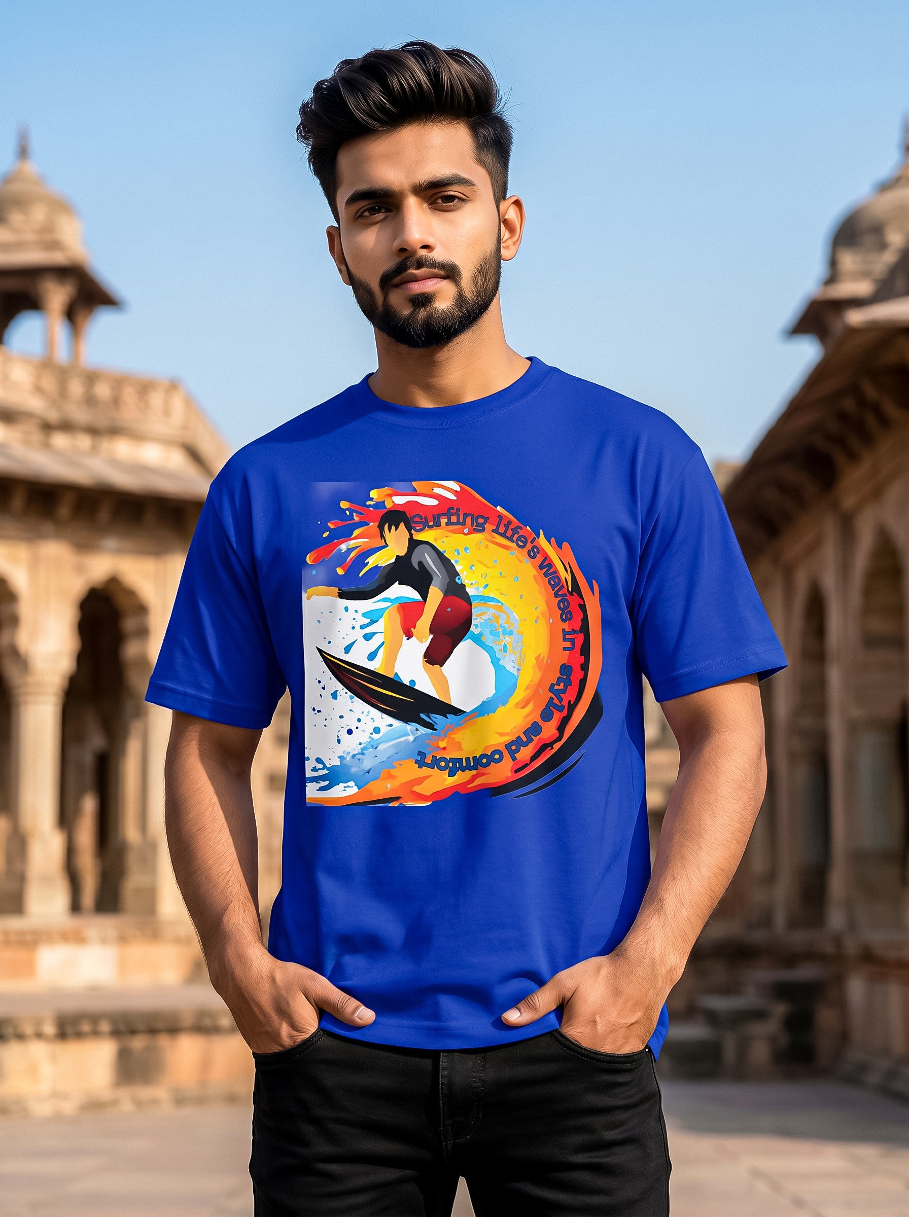Surfing lifes Waves in Style and Comfort | Graphic T-Shirt