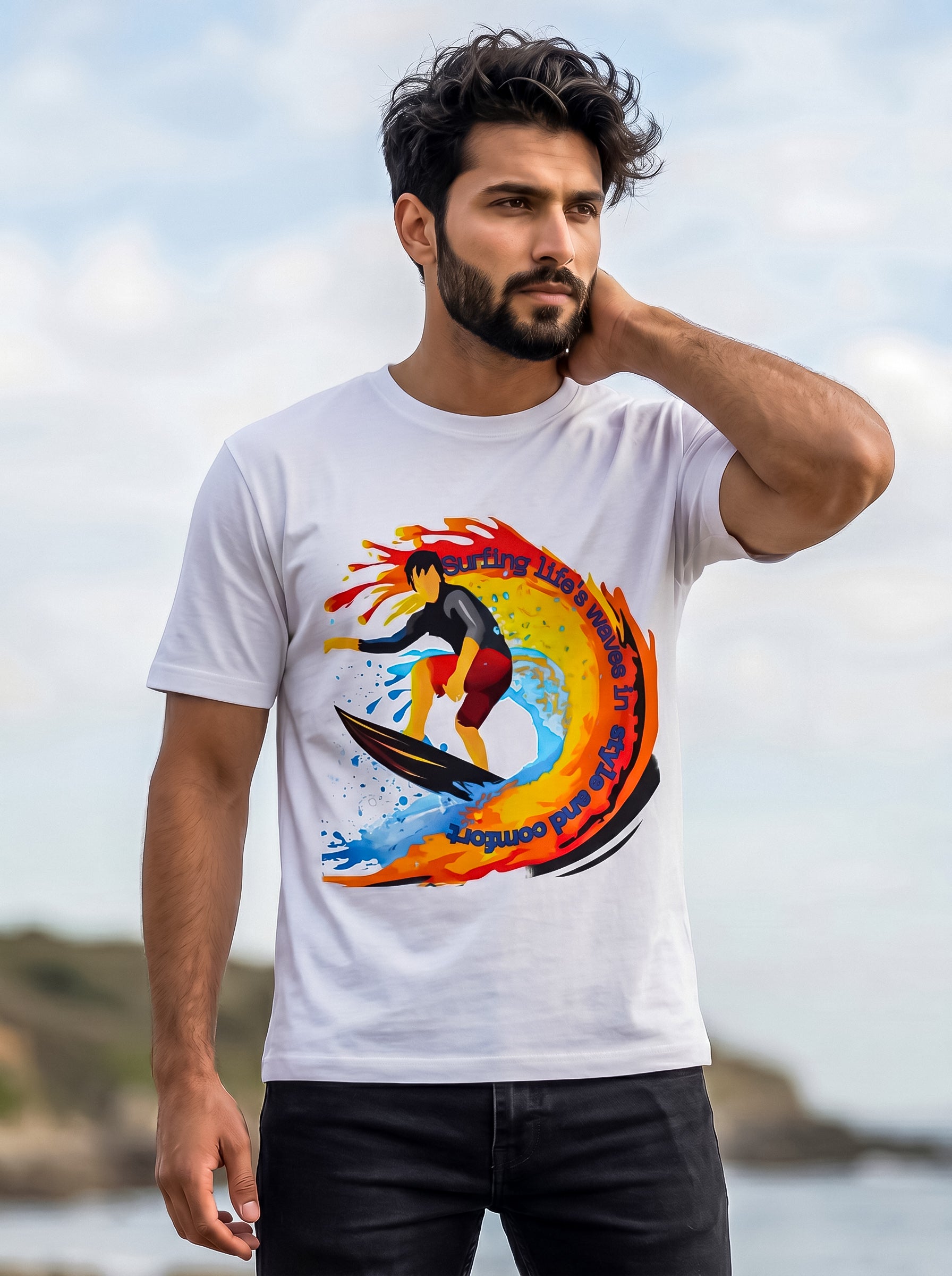 Surfing lifes Waves in Style and Comfort | Graphic T-Shirt